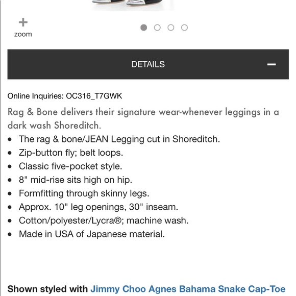 Rag and Bone Split Separating Jeans in Shoreditch - Picture 11 of 13